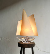 Daum Crystal Sailboat Lamp, 1960's, France