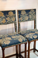Pair of 17th Century Walnut Upholstered Side Chairs, France