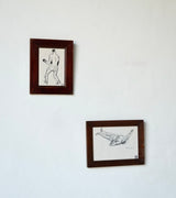 Framed Boxing Drawings, "HB"