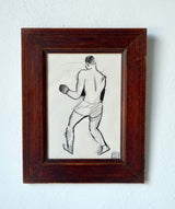 Framed Boxing Drawings, "HB"