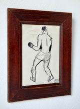Framed Boxing Drawings, "HB"