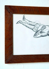 Framed Boxing Drawings, "HB"