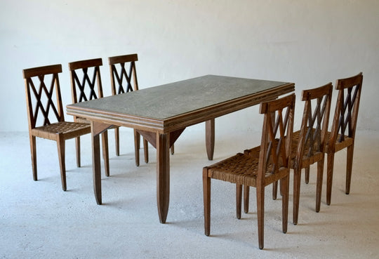 Dining Table & Chairs Attributed to Italo Gamberini