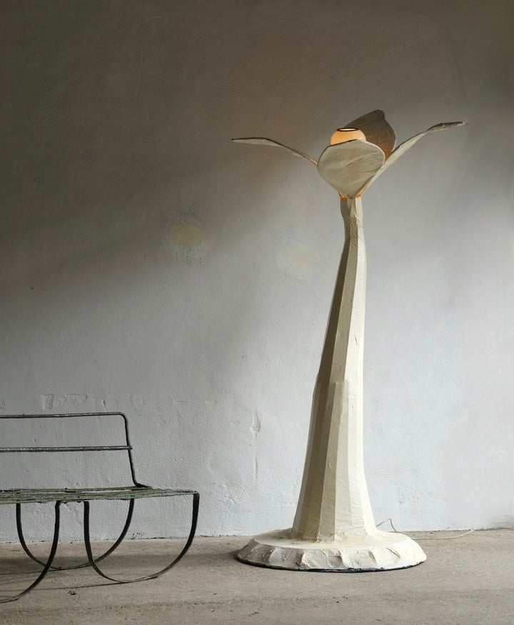 Giant Papier-mâché Flower Lamp, 1977
