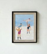 Fred Yates (1922-2008), Strongmen, Oil On Board