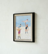 Fred Yates (1922-2008), Strongmen, Oil On Board