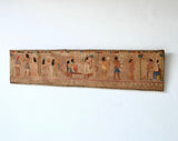 Egyptian Revival Embroidery on Linen, Circa 1930's