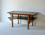 Italian Liberty Oak Extending Library Table, Circa 1900