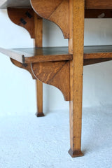 Italian Liberty Oak Extending Library Table, Circa 1900