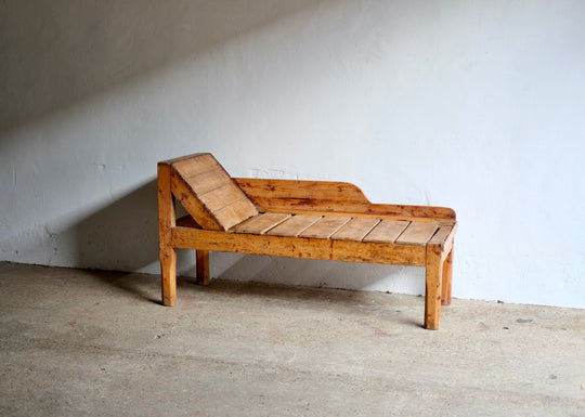 19th Century Pine Chaise Lounge