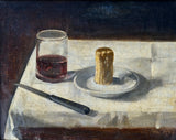 French School Still Life with a Wine Glass, Candle and Knife