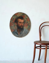French School Portrait of a Man with a Floral Background