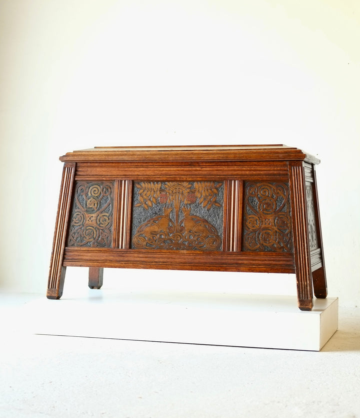 Celtic Revival Oak Chest