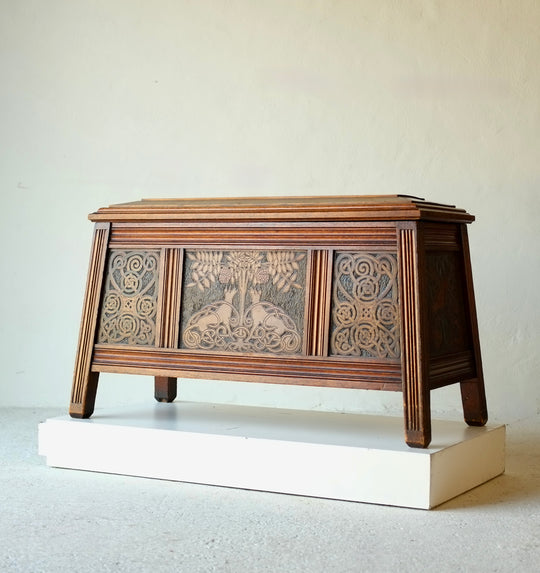 Celtic Revival Oak Chest