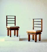 Pair of Italian Art Deco Chairs, Circa 1930's.