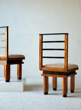 Pair of Italian Art Deco Chairs, Circa 1930's.