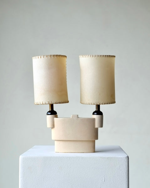 Robert Lallemant (1902-1954) - Twin Ceramic Lamp