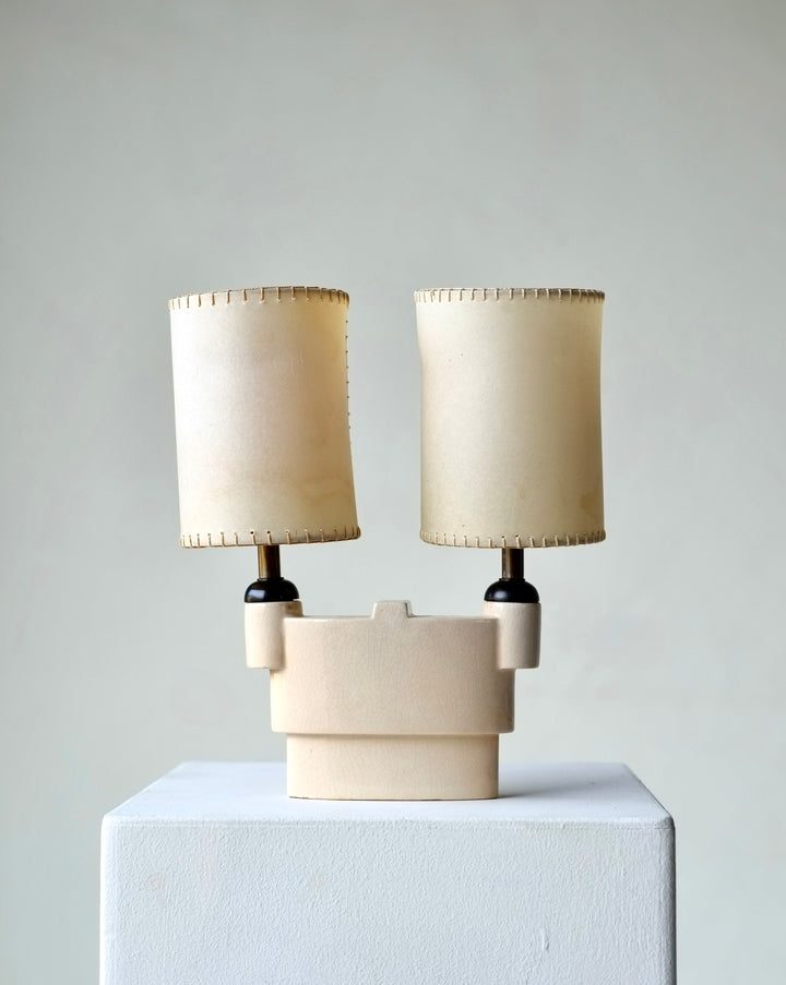 Robert Lallemant (1902-1954) - Twin Ceramic Lamp