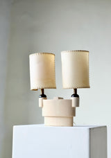Robert Lallemant (1902-1954) - Twin Ceramic Lamp