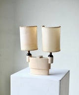 Robert Lallemant (1902-1954) - Twin Ceramic Lamp