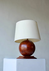 French Art Deco Burrwood Lamp