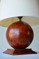 French Art Deco Burrwood Lamp