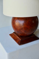 French Art Deco Burrwood Lamp