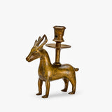 15th Century Northern European Bronze Stag Candlestick