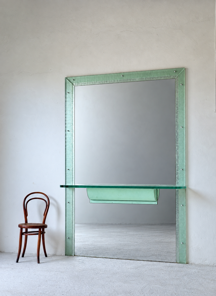 Giant Art Deco Glass Console by Philippe-Georges Normand, circa 1933