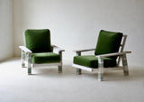 Pair of French Painted Armchairs, circa 1950