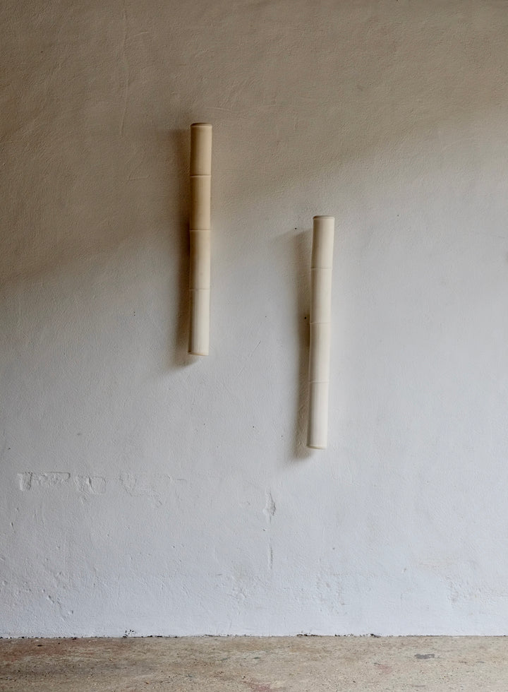 Bamboo Shaped Plaster Wall Lamps