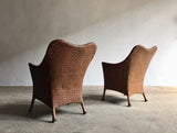 PAIR OF WICKER CHAIRS