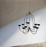WROUGHT IRON 10 BRANCH CHANDELIER
