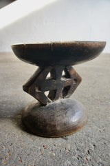 AFRICAN CARVED WOOD STOOL