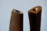 Bronze Candlesticks, Signed L. Ared