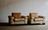 Leather Patchwork Lounge Chairs