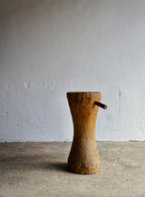 RUSTIC CARVED WOOD SIDE TABLE