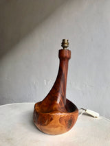 CARVED WOOD TABLE LAMP