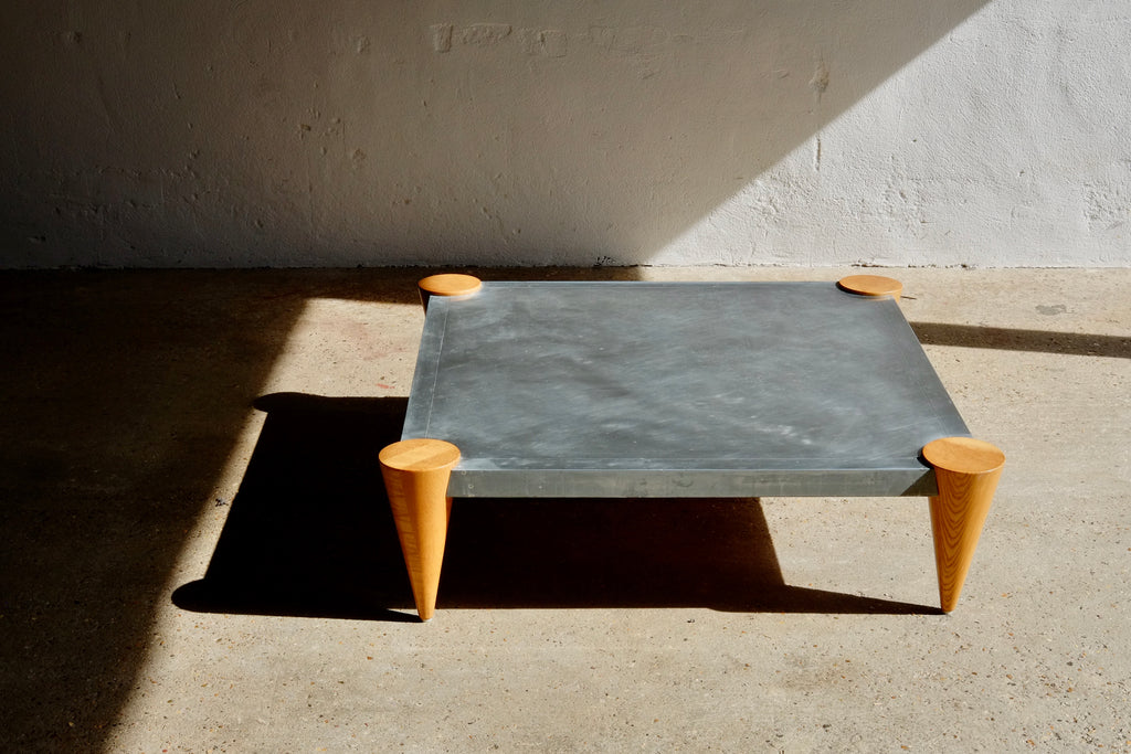 1980'S CONRAN ZINC COFFEE TABLE punch the clock