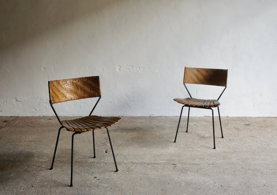 A PAIR OF 1950'S ARTHUR UMANOFF CHAIRS