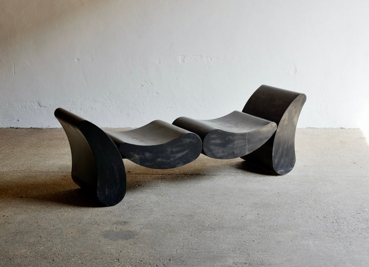 Oxidized Steel Bench by Stephane Ducatteau