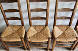 SET OF 6 ALPINE PERRIAND STYLE RUSH CHAIRS