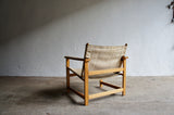 HYLLINGE MOBLER BEECH AND CANVAS CHAIR