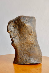 ORACLE PATINATED TERRACOTTA HEAD BY ALAN THORNHILL (1921-2020)