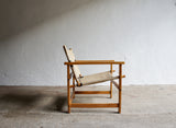 HYLLINGE MOBLER BEECH AND CANVAS CHAIR