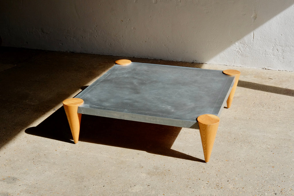 1980'S CONRAN ZINC COFFEE TABLE punch the clock
