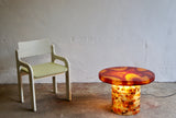 1960'S RESIN ILLUMINATING COFFEE TABLE BY ACCOLAY, FRANCE