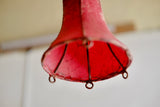 Red Hide Pendant Lamps