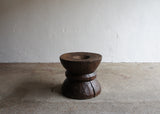 LARGE HAND CARVED AFRICAN SIDE TABLE