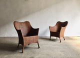 PAIR OF WICKER CHAIRS